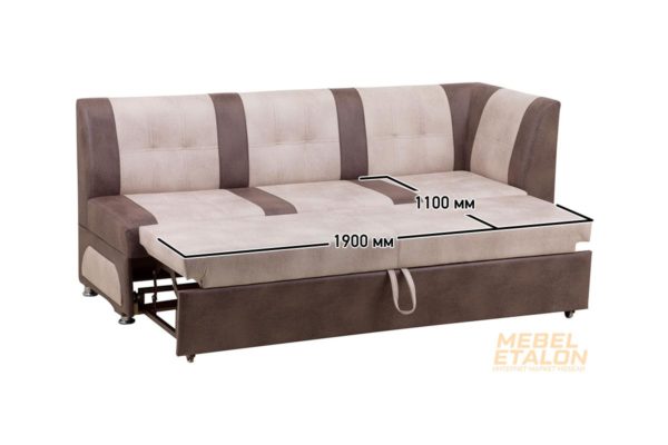 Кухонный диван ЭЛИТ прямой с угловой спинкой LIRA03 и LIRA08